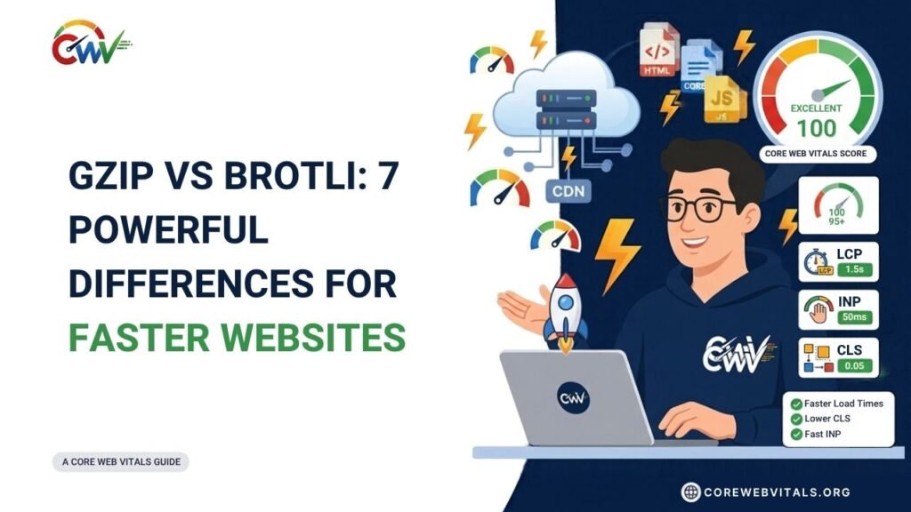 Gzip vs Brotli: 7 Powerful Differences for Faster Websites 1 Gzip vs Brotli comparison highlighting 7 key differences in compression efficiency, file size reduction, transfer speed, and website performance optimization.